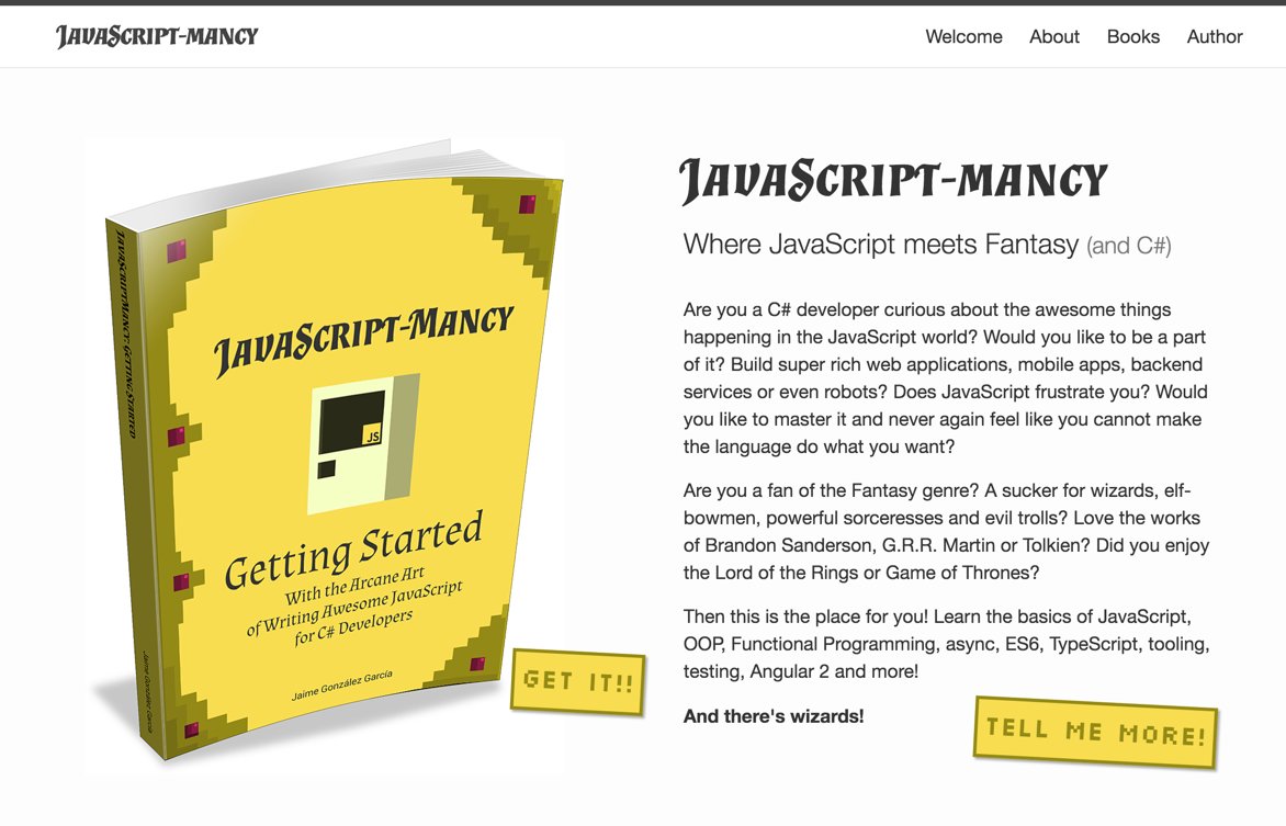 The JavaScriptmancy.com website