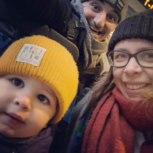 Family time! Malin, Jaime and Teo hanging out