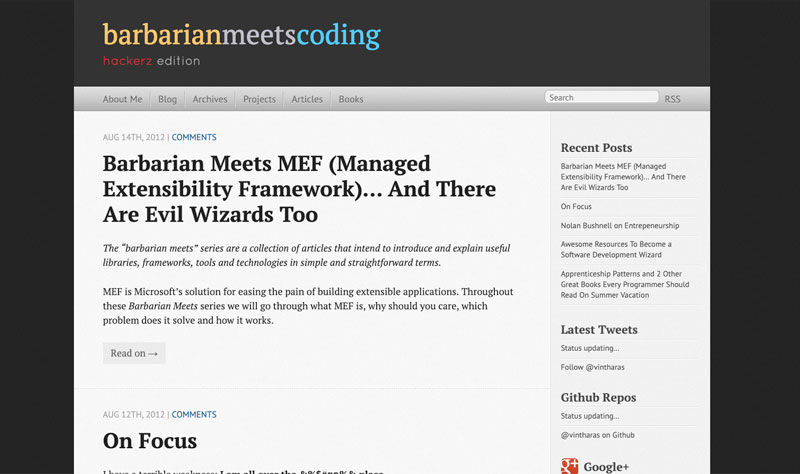 Barbarian meets coding Barbarian meets coding