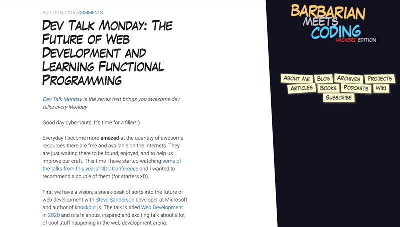 Barbarian meets coding Barbarian meets coding