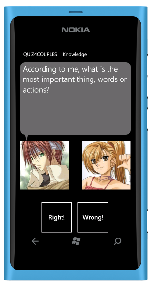 Quiz 4 couples application screenshot