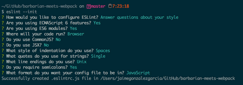 Get started with eslint