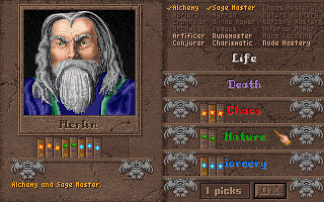 Master of Magic A screen capture of Master of Magic