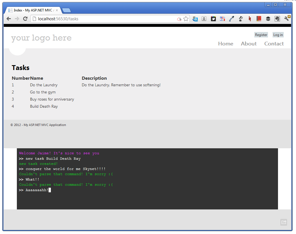 The Ultimate Personal Task Management System. It is Alive!! Ultimate Task Management System Screenshot demo-ing basic command line interaction