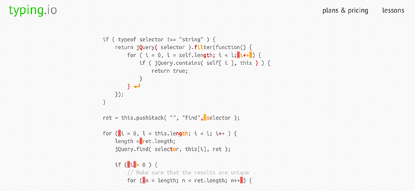 Typing some code Typing some code