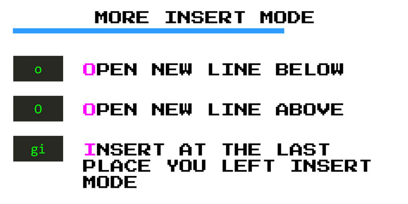 More Insert mode commands