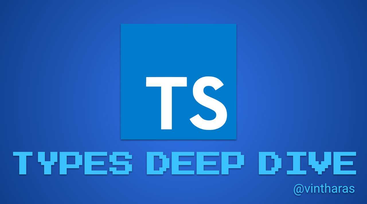 The TypeScript logo with the "Types Deep Dive" sentence underneath using a pixelated font. Very nerdy.